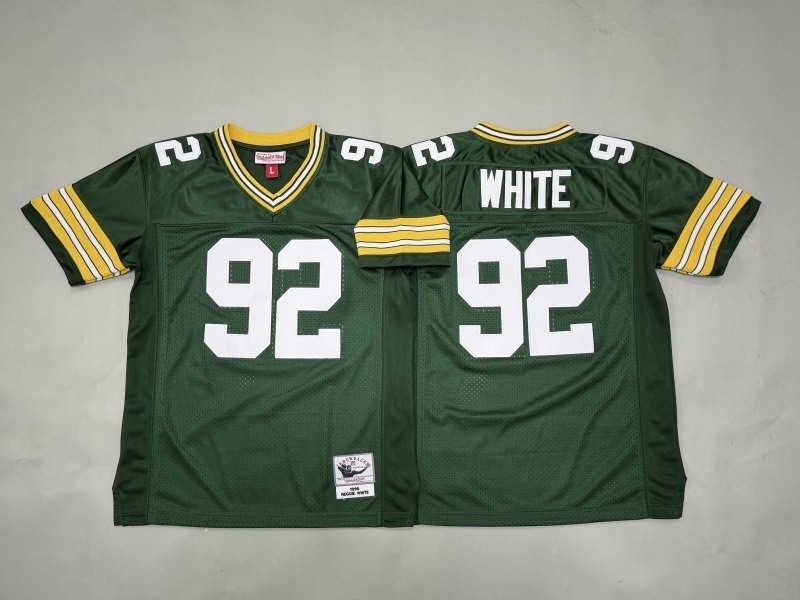 Youth Green Bay Packers #92 White Green Throwback Limited Nike NFL Jersey 01->youth nfl jersey->Youth Jersey